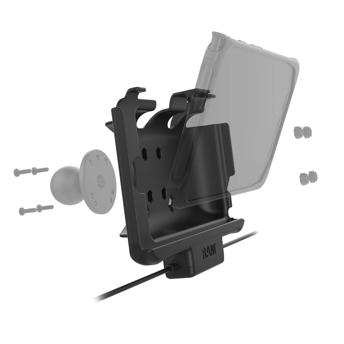 RAM EZ-Roll'r Power + Data Cradle for Samsung Tab Active5 and Tab Active3 and 2 (sku 57223)
