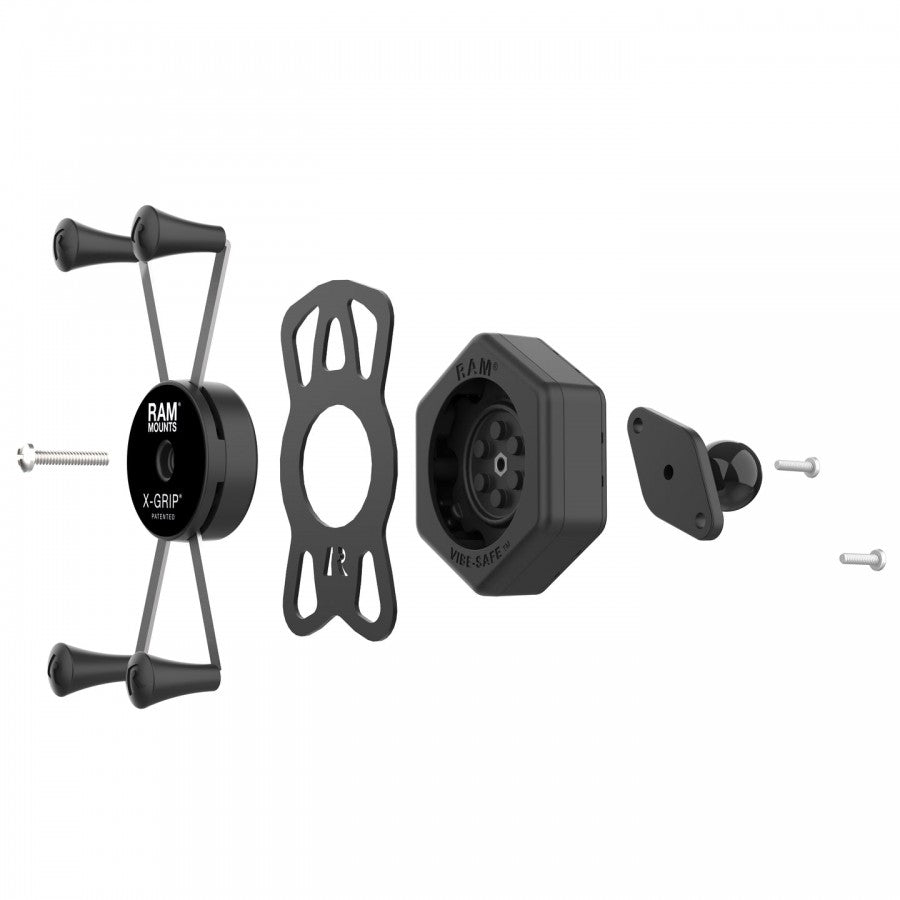 RAM® X-Grip® Large Phone Holder with Ball &amp; Vibe-Safe™ Adapter RAM-HOL-UN10B-462 (sku 60046)