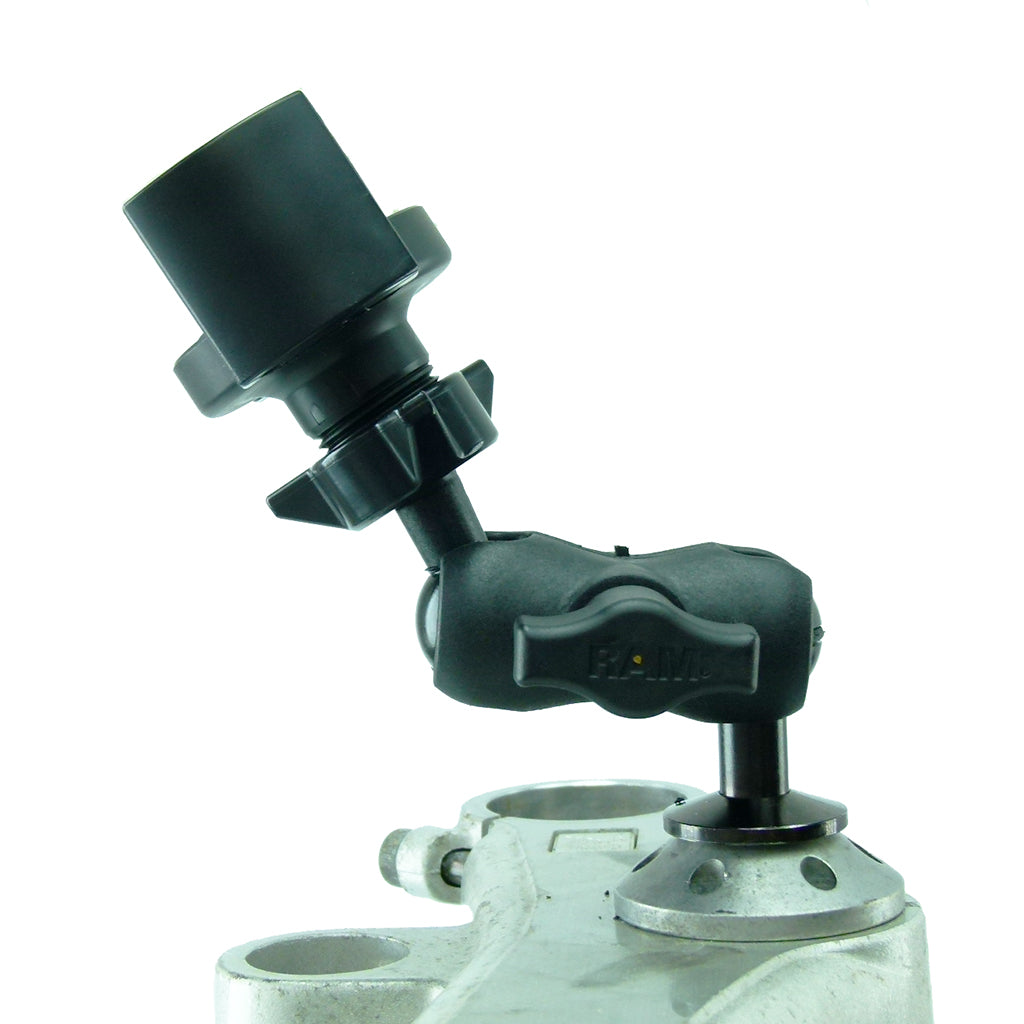 12mm Motorcycle Fork Stem Yoke Mount with RoadVise Smartphone Mobile Phone Holder fits Honda Blackbird &amp; Kawasaki Motorcycles.  (sku 31719)