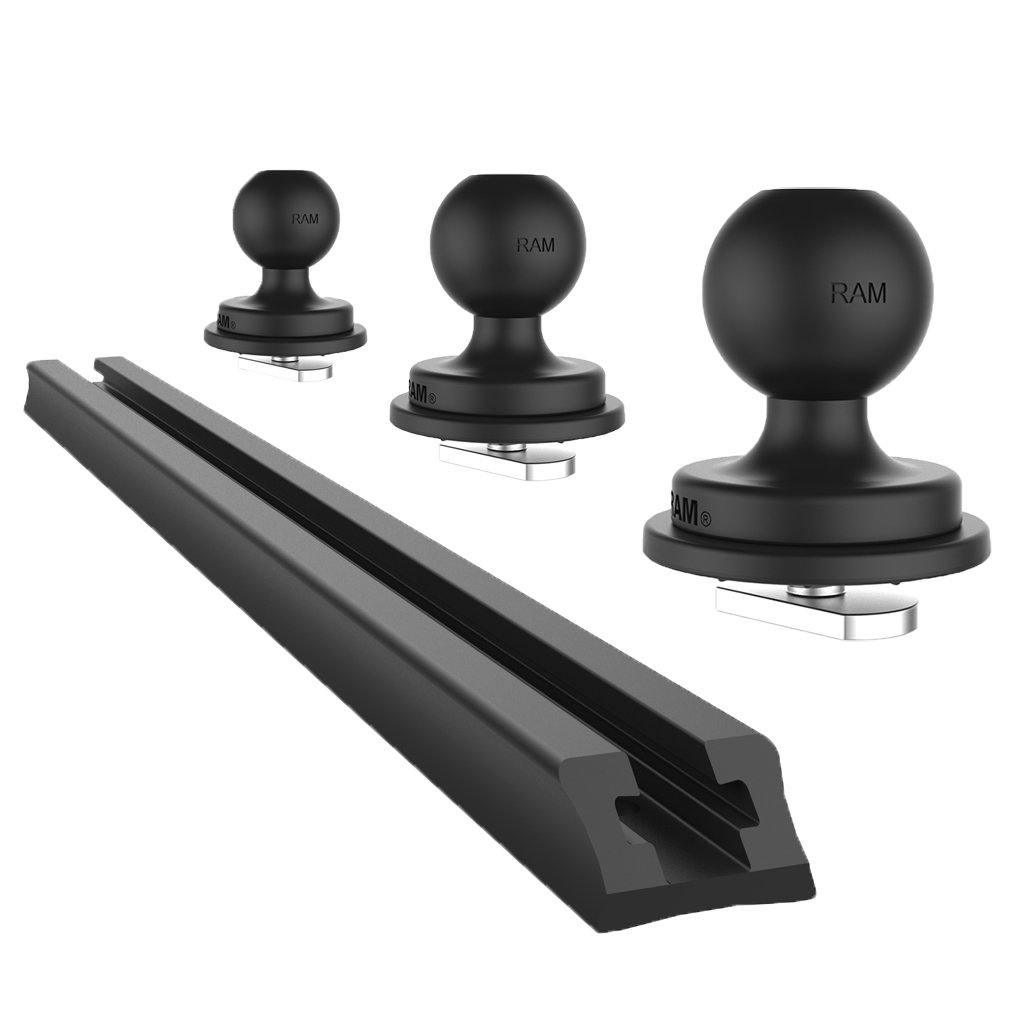 12" (30.48cm) End Loading Track Base with 3 x 1" Ball for Fleet Vehicles (sku 56098) - BuyBits Ltd UK