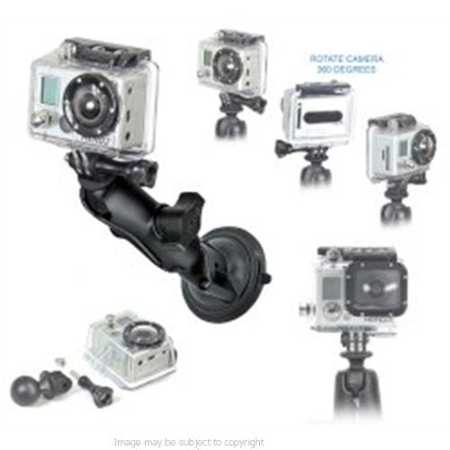 Ram Mount - Twist Lock Suction Mount with 1" Ball GoPro® Hero Adapter