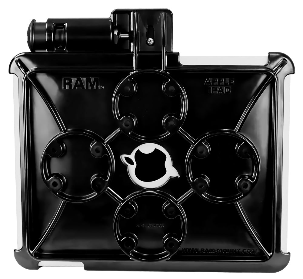 RAM LATCH-N-LOCK Cradle for Apple iPad WITHOUT CASE, SKIN OR SLEEVE. (sku 19035)