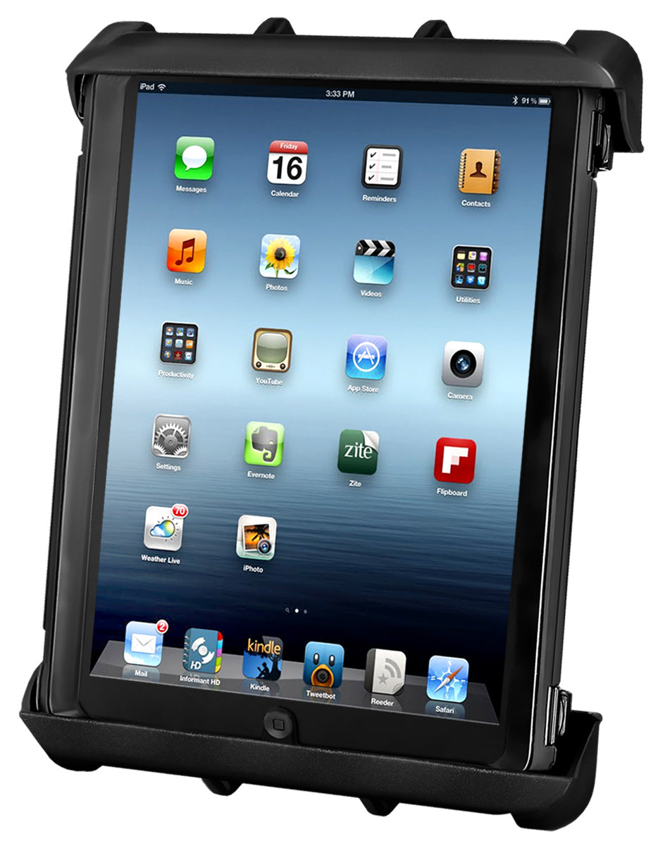 RAM Tab-Lock Universal Locking Cradle for 10" Screen Tablets WITH HEAVY DUTY CASES. (sku 19046)