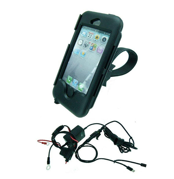 Powered iPhone 5C Locking Strap Tough Case Motorcycle Mount (sku 19261)