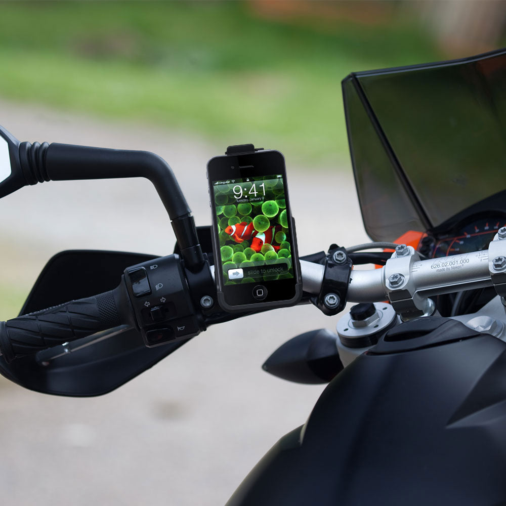 Bike Motorcycle Handlebar Mount with Apple iPhone 4 Dedicated Cradle (sku 8517)