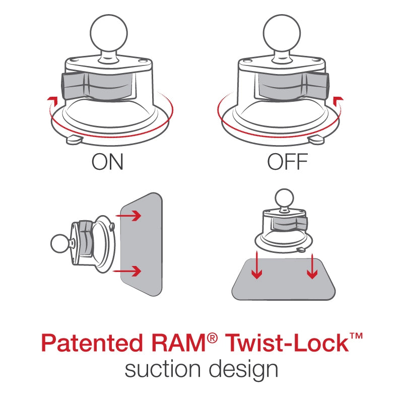 RAM Quick-Grip Suction Cup Mount for Apple MagSafe Compatible Phones RAM-B-166-UN15W (sku 59323)