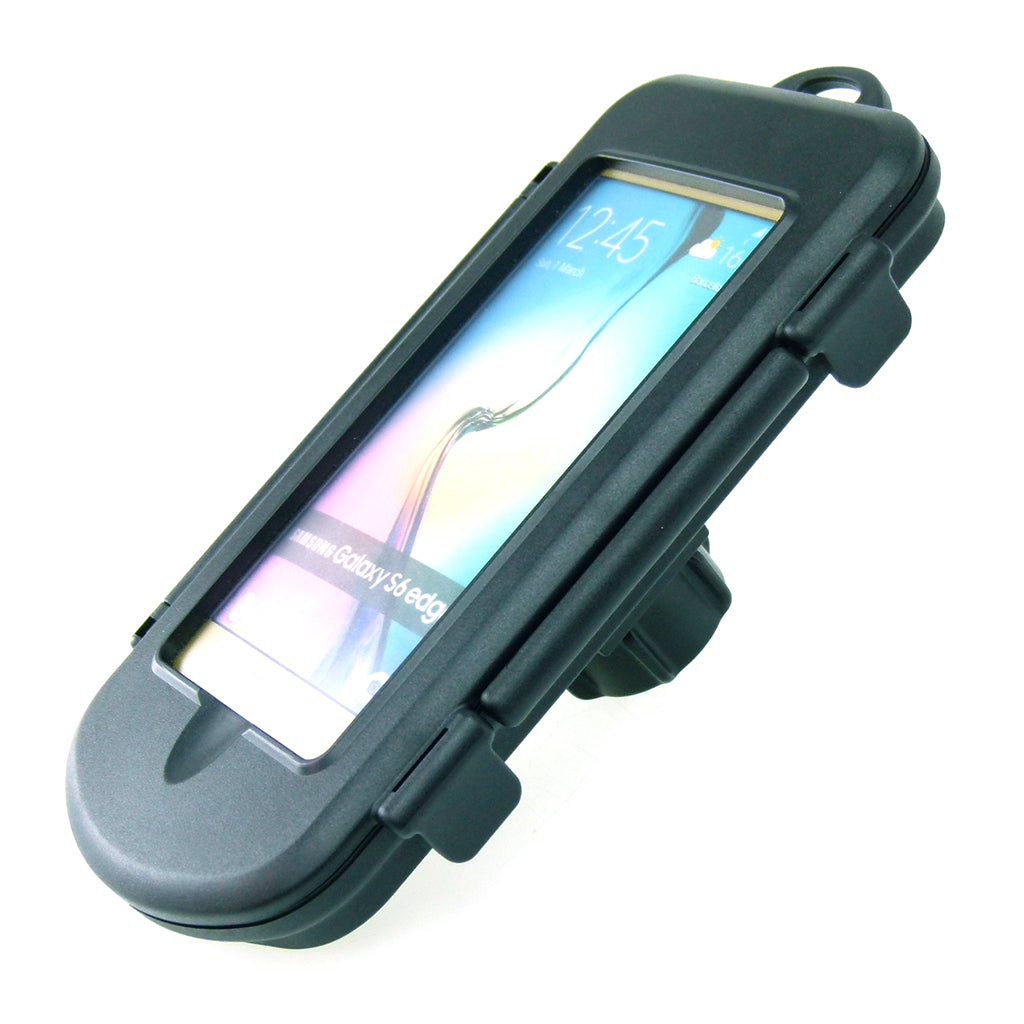Waterproof Hard Shell Phone Case fits Samsung Galaxy S6 Edge with 1 Inch Socket Adapter (sku 31346)