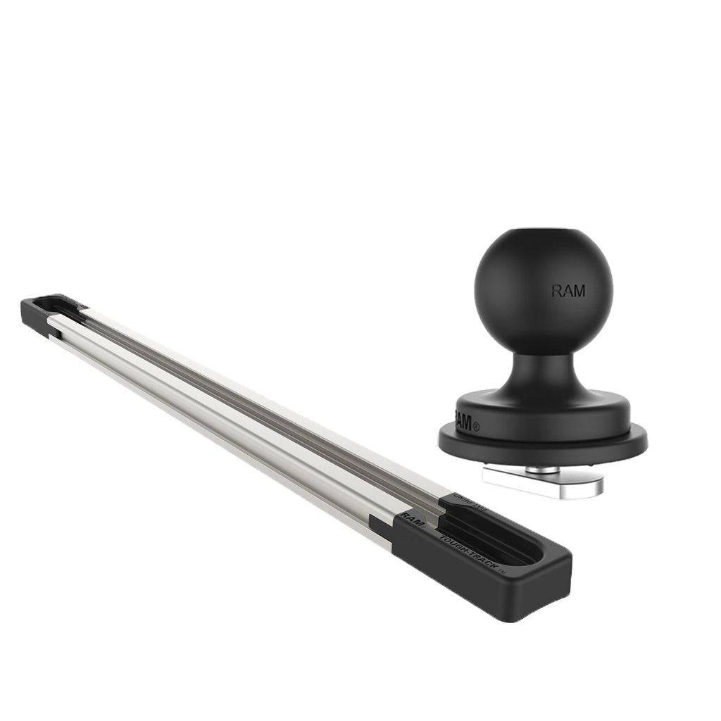 9" (22.86cm) End Loading Aluminum Track Base with 1" Ball for Fleet Vehicles (sku 56111) - BuyBits Ltd UK