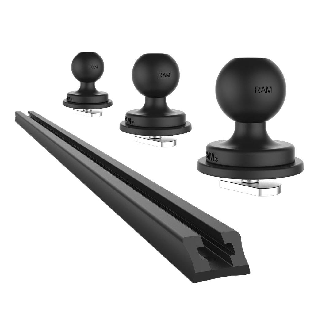 20" (50.8cm) End Loading Track Base with 3 x 1" Ball for Fleet Vehicles (sku 56104) - BuyBits Ltd UK