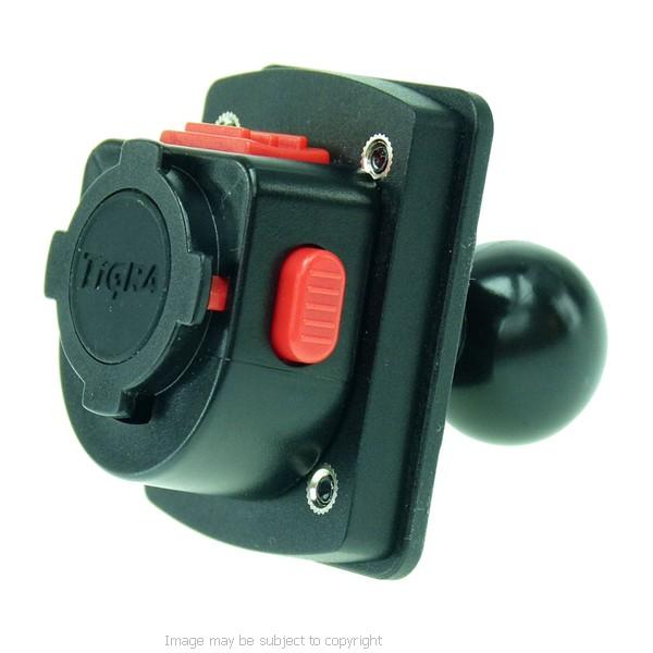 1" Ball (25mm) Twist &amp; Lock Adapter for TiGRA Sport Cases fits RAM Motorcycle Mounts (sku 20241) - BuyBits Ltd UK