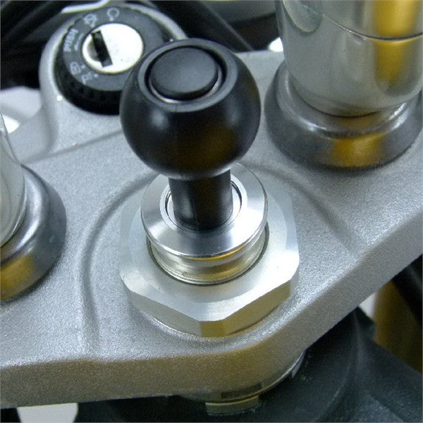 13.3-14.7mm Motorcycle Fork Stem Yoke Mount &amp; TiGRA Sport Twist &amp; Lock Adapter (sku 20248)