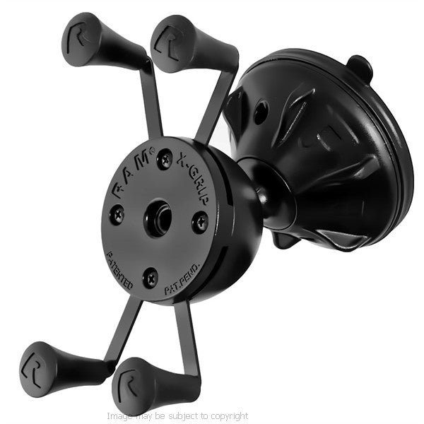 RAM X-Grip iPhone 6 (4.7) Holder with RAM Mighty-Buddy Suction Cup Mount RAP-SB-224-2-UN7 (sku 20358)