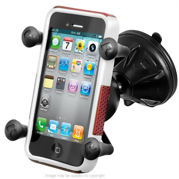 RAM X-Grip iPhone 6S Plus 5.5 Holder with RAM Mighty-Buddy Suction Cup Mount RAP-SB-224-2-UN7  (sku 32348)