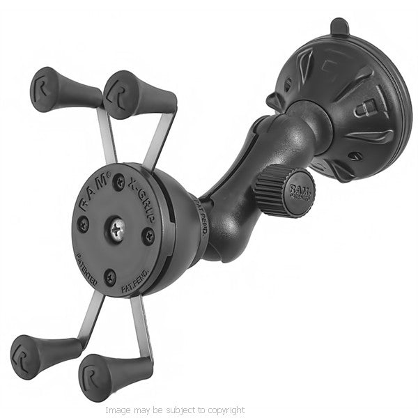 RAM X-Grip iPhone 6 Plus 5.5 Holder with Small Twist Lock Suction Cup Mount RAP-B-166-2-UN7U (sku 20356)