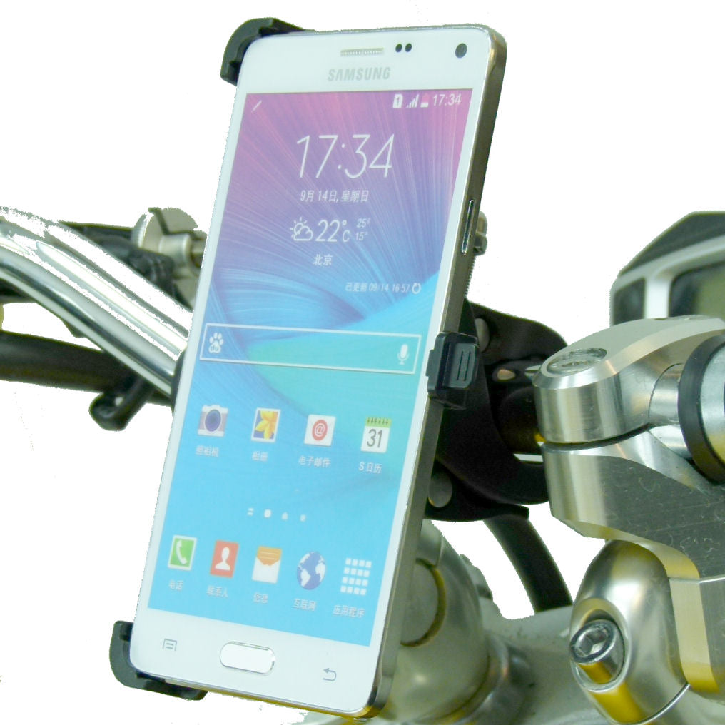 Dedicated 'Quick Fix' Motorcycle Bike Mount For Samsung Galaxy Note 4 (sku 21020)