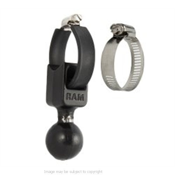 RAM STRAP BASE WITH 1.5" RUBBER BALL. RAM-108B (sku 21075)