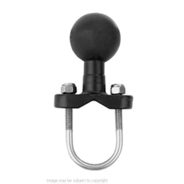 RAM U-BOLT BASE with 1.5" RUBBER BALL for RAILS up to 1.25"(31mm) OD. RAM-231-1 (sku 21077)