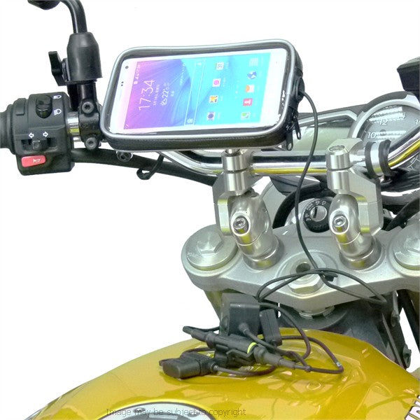Hella - DIN Powered Motorcycle M8 Bolt Handlebar Clamp Mount for Galaxy Note 4 (sku 21091)