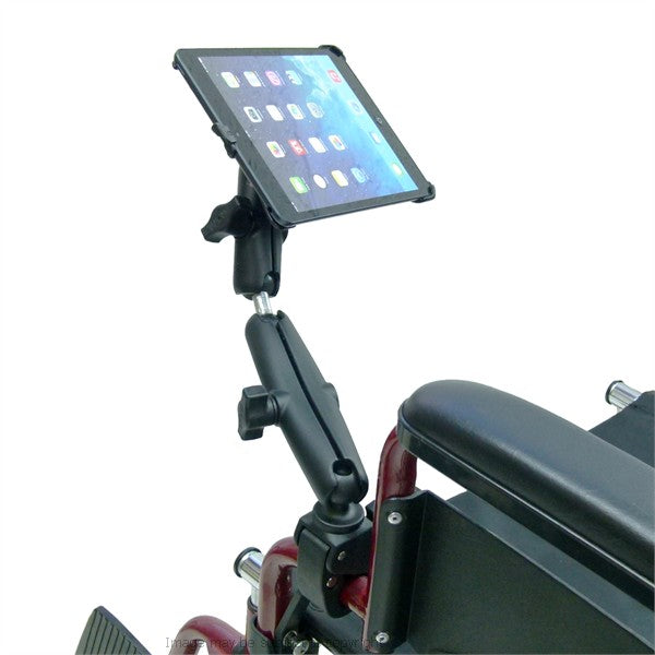Wheelchair Rail and Tube Mount with Extension for iPad Mini 4 (sku 33206)