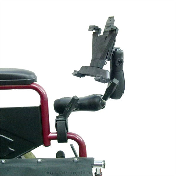 Wheelchair Rail and Tube Mount with Extension for Tesco Hudl 2 (sku 21541)