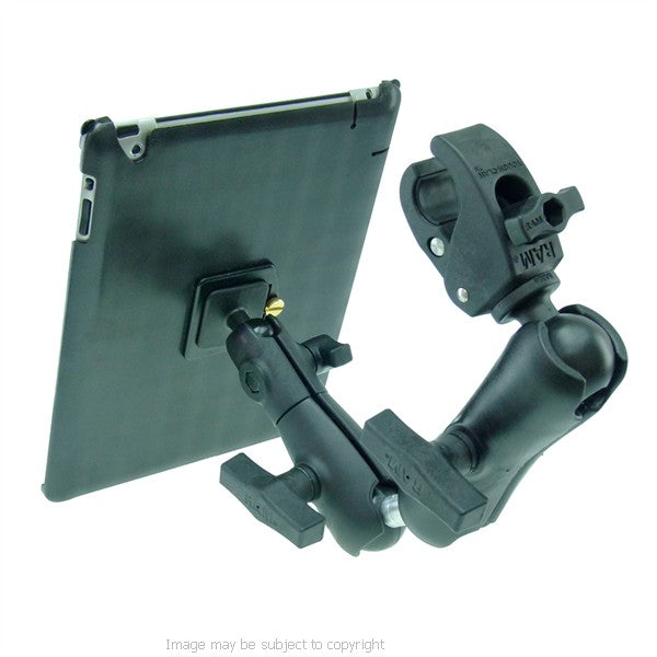 Dedicated Wheelchair Rail and Tube Tablet Mount Holder with Extension for iPad 4th Gen (sku 21156)