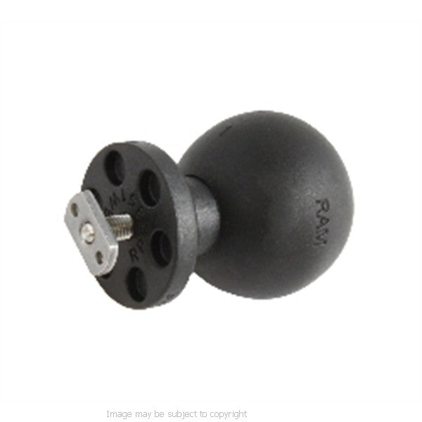 RAM 1.5" Rubber Ball Screw On Base for flat panels with T-Slot. RAP-375 (sku 21160)