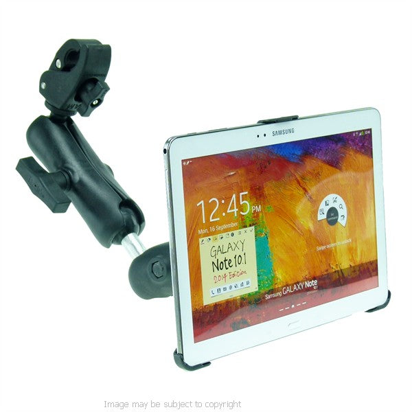 Wheelchair Rail - Tube Mount with Extension for Galaxy Note 10.1 2014 Edition. (sku 21194)