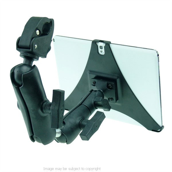 Wheelchair Rail - Tube Mount with Extension for Galaxy Note 10.1 2014 Edition. (sku 21194)