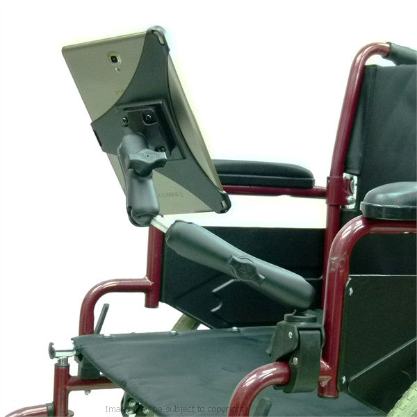Wheelchair Rail - Tube Mount with Extension for Galaxy Tab S 8.4 (sku 21198)