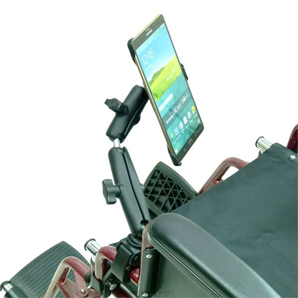 Wheelchair Rail - Tube Mount with Extension for Galaxy Tab S 8.4 (sku 21198)