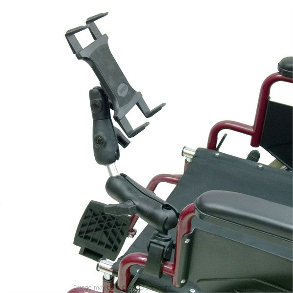 Wheelchair Rail - Tube Mount with Extension for Galaxy Note PRO 12.2 (sku 21199)