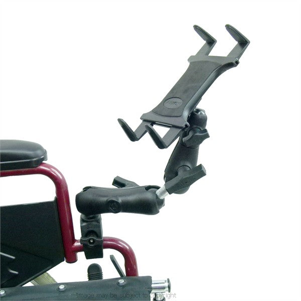 Wheelchair Rail - Tube Mount with Extension for Galaxy Note PRO 12.2 (sku 21199)