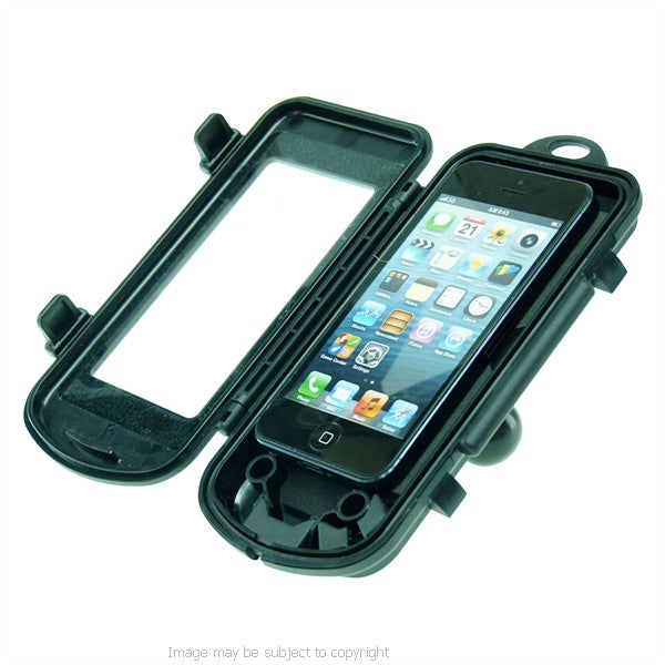 IPX4 Waterproof Hard Shell Case for Apple iPhone 5S with 1" Ball Adapter fits RAM Motorcycle Mounts (sku 21210)