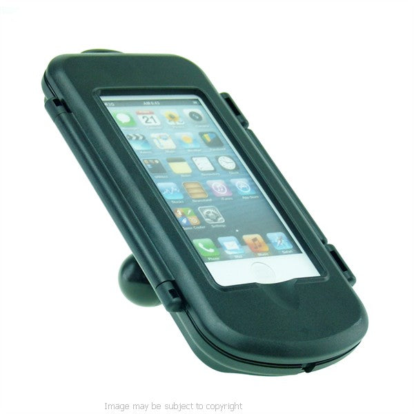 IPX4 Waterproof Hard Shell Case for Apple iPhone 5C with 1" Ball Adapter fits RAM Motorcycle Mounts (sku 21211)