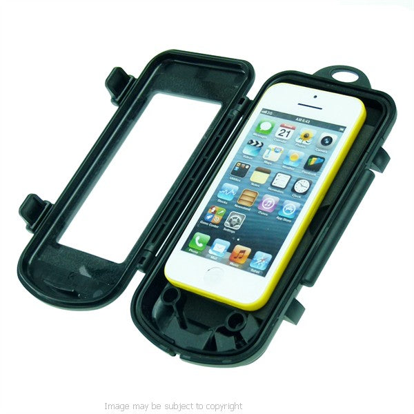 IPX4 Waterproof Hard Shell Case for Apple iPhone 5C with 1" Ball Adapter fits RAM Motorcycle Mounts (sku 21211)