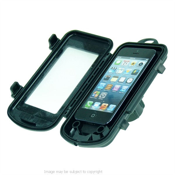 IPX4 Waterproof Hard Shell Case for Apple iPhone SE with 1" Socket Adapter fits RAM Motorcycle Mounts (sku 35481)