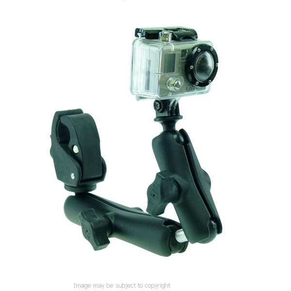 Wheelchair Rail and Tube Mount with Extension and Custom GoPro HERO Adapter (sku 21226)