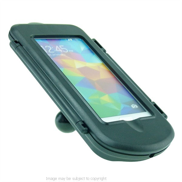 IPX4 Waterproof Hard Shell Case for Samsung Galaxy S5 with 1" Ball Adapter fits RAM Motorcycle Mounts (sku 21248)