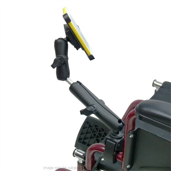 Wheelchair Rail and Tube Mount with Extension and Dedicated iPhone 5C Cradle (sku 21255)