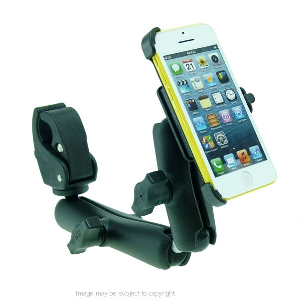 Wheelchair Rail and Tube Mount with Extension and Dedicated iPhone 5C Cradle (sku 21255)
