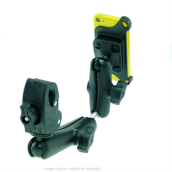 Wheelchair Rail and Tube Mount with Extension and Dedicated iPhone 5C Cradle (sku 21255)