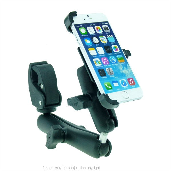 Wheelchair Rail and Tube Mount with Extension and Dedicated iPhone 7 (4.7) Cradle ( sku 35896)