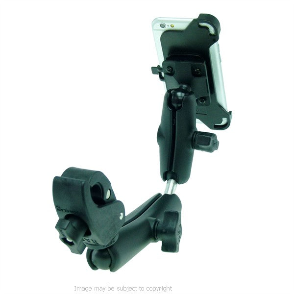 Wheelchair Rail and Tube Mount with Extension and Dedicated iPhone 7 (4.7) Cradle ( sku 35896)