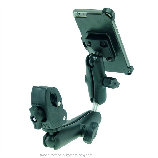 Wheelchair Rail and Tube Mount with Extension and Dedicated iPhone 6 Plus 5.5 Cradle ( sku 21259)