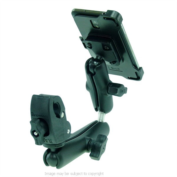 Wheelchair Rail and Tube Mount with Extension and Dedicated Galaxy Note 3 Cradle (sku 21260)