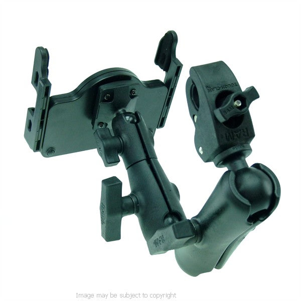 Extended Universal Tablet Holder Mount for Wheelchair Rail - Tube (sku 21262)
