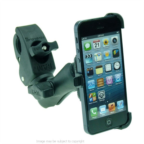 Wheelchair Rail and Tube Mount with Dedicated iPhone 5S Cradle (sku 21513)