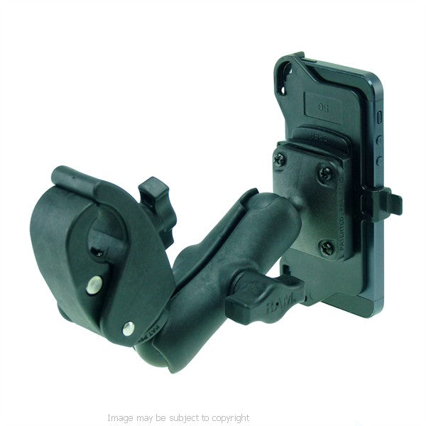 Wheelchair Rail and Tube Mount with Dedicated iPhone 5S Cradle (sku 21513)