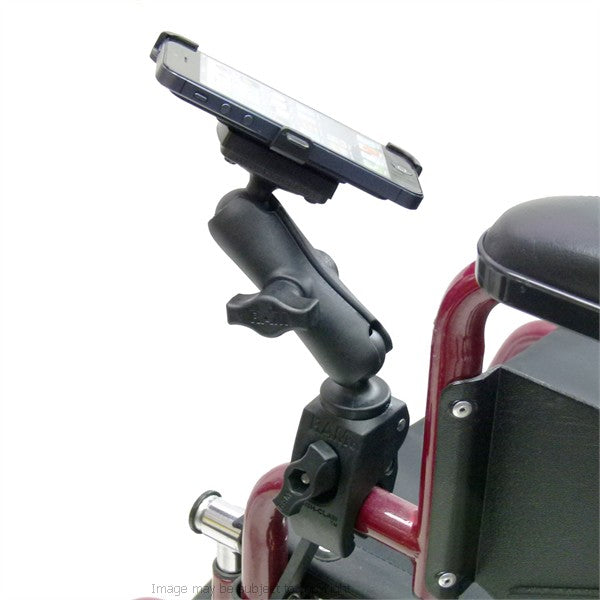 Wheelchair Rail and Tube Mount with Dedicated iPhone 5S Cradle (sku 21513)