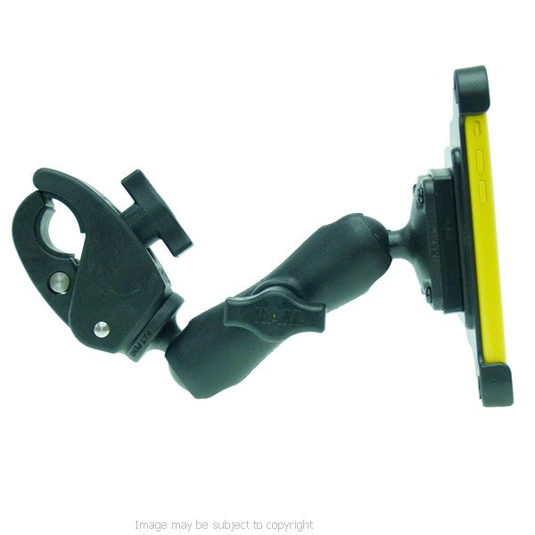 Wheelchair Rail and Tube Mount with Dedicated iPhone 5C Cradle. (sku 21265)